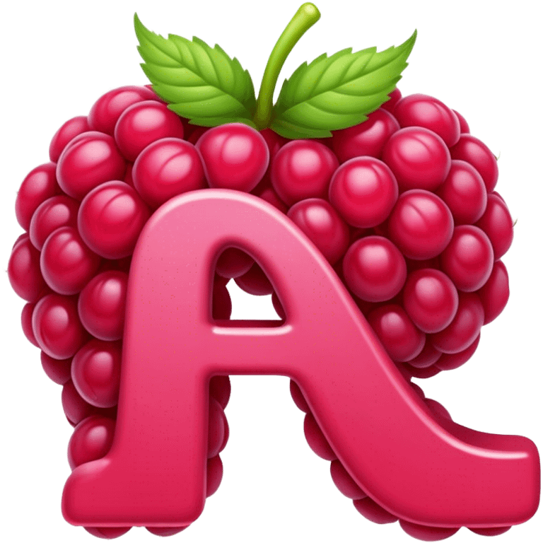 A raspberry R letter emoji