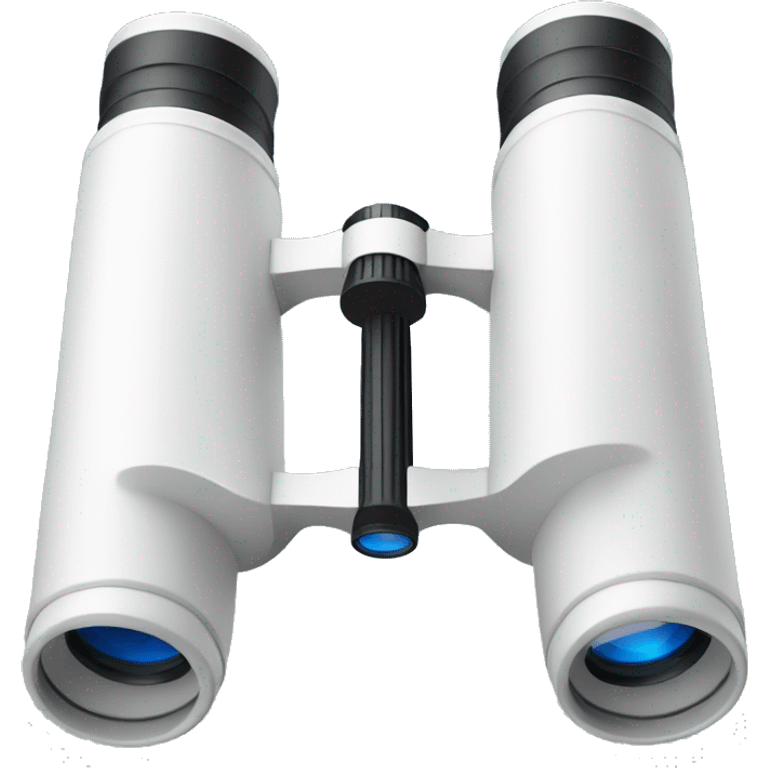 white binoculars with blue lenses emoji