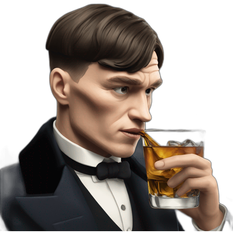 Tommy shelby peaky blinders drinking whisky emoji