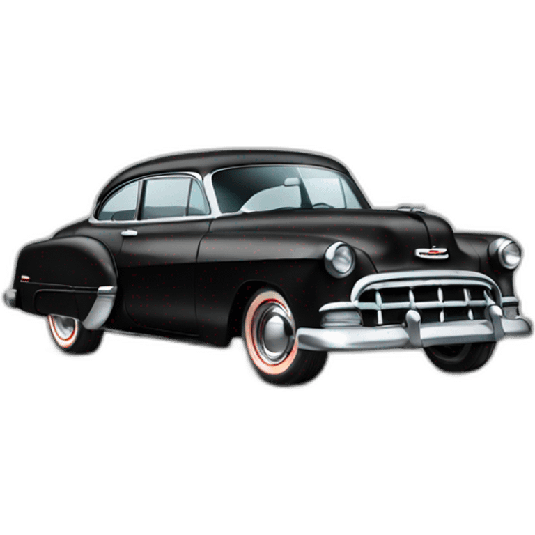 black 1950 chevy styleline 2 door sedan emoji