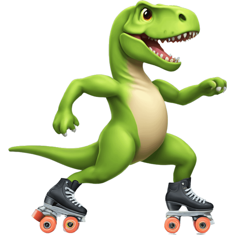 A roller skating trex  emoji