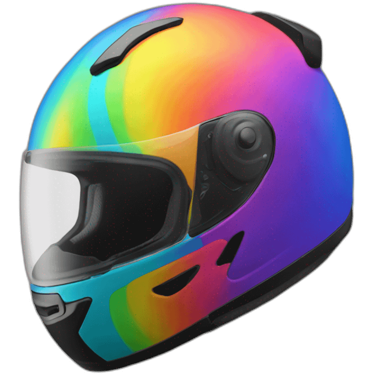 rainbow motorcycle helmet emoji