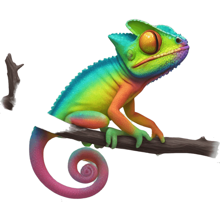 Rainbow Chameleon emoji