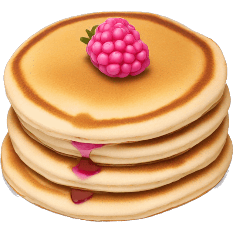 pancakes light pink berry emoji