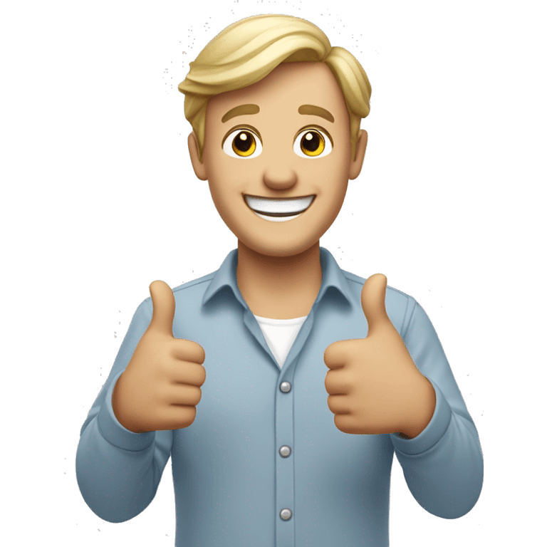 Smiling Englishman showing thumbs up  emoji