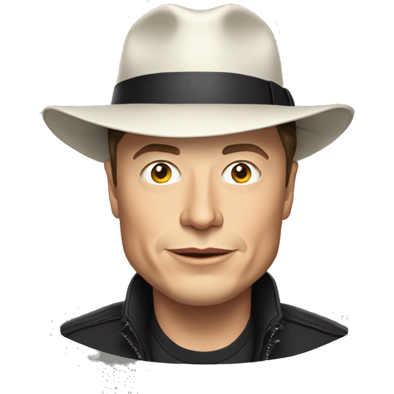 Elon musk with a hat  emoji