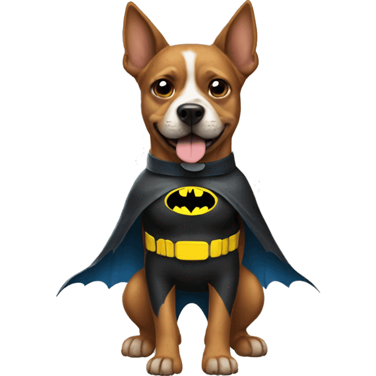 Dog with a Batman costume  emoji