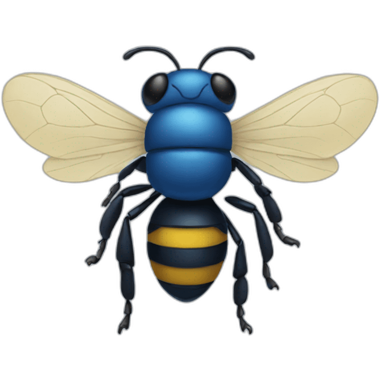 the blue bee emoji