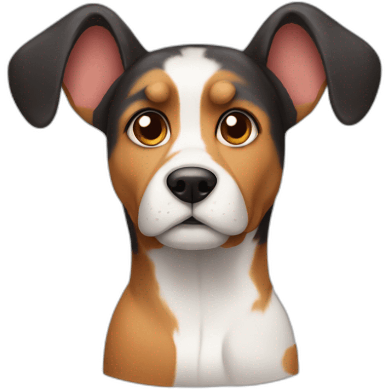 tri colored dog with floppy ears emoji