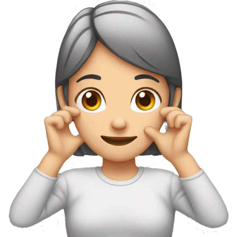 A person holding her ears with her hands  emoji