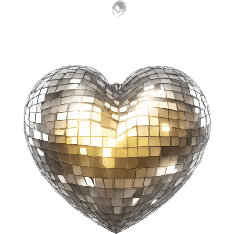 Disco ball heart emoji