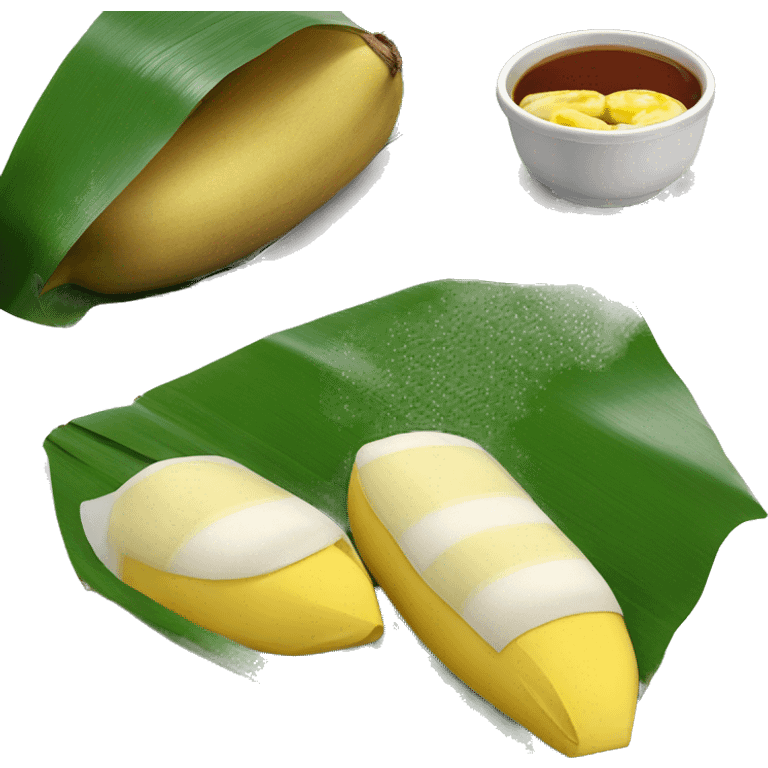 Nasi lemak pack with banana leaf emoji