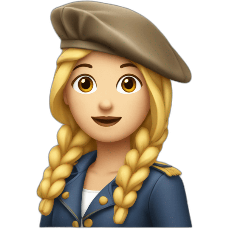 french-girl-with-baguette-and-beret emoji