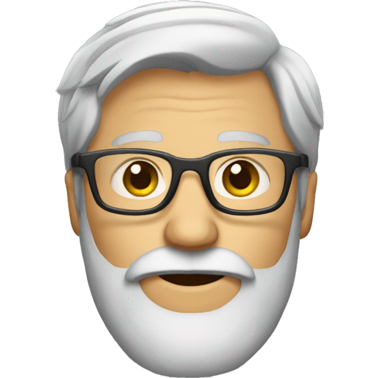 greyhair with beard and glasses emoji