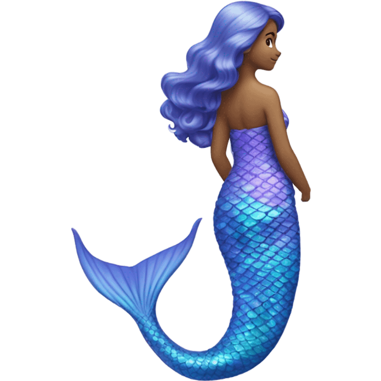 Periwinkle realistic mermaid tail emoji