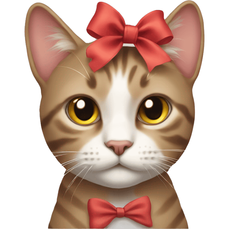 cat with a bow  emoji