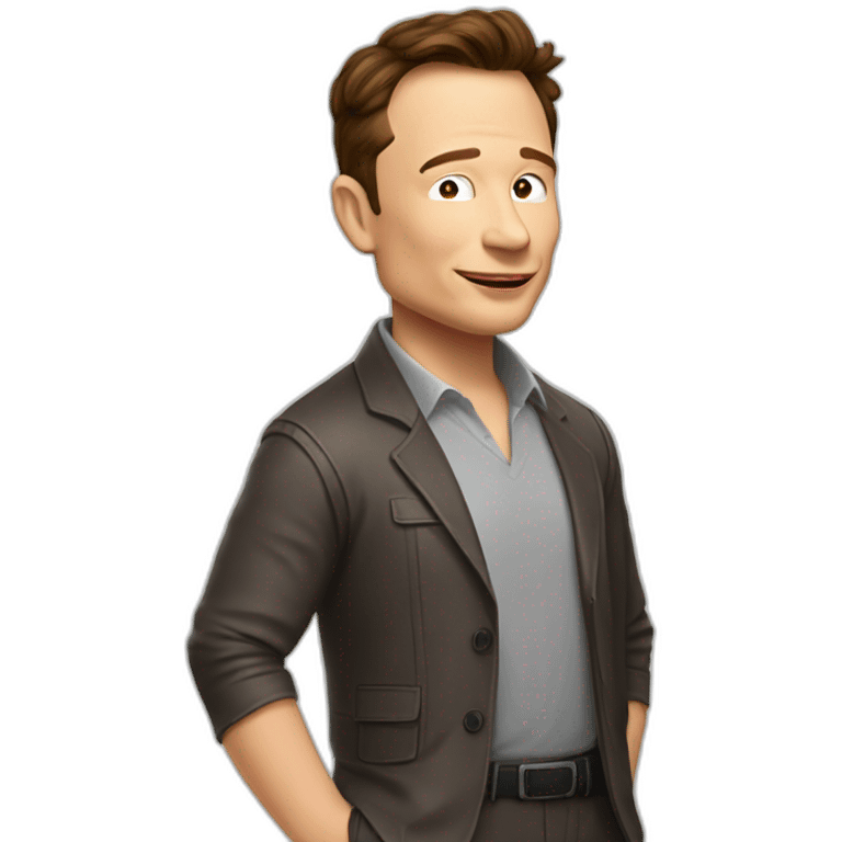 elon musk as barney the dinosaur emoji