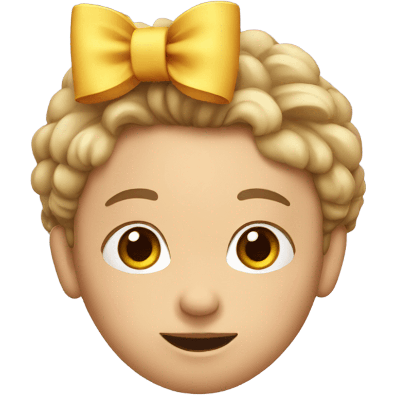 A person with a cute bow on its hair emoji