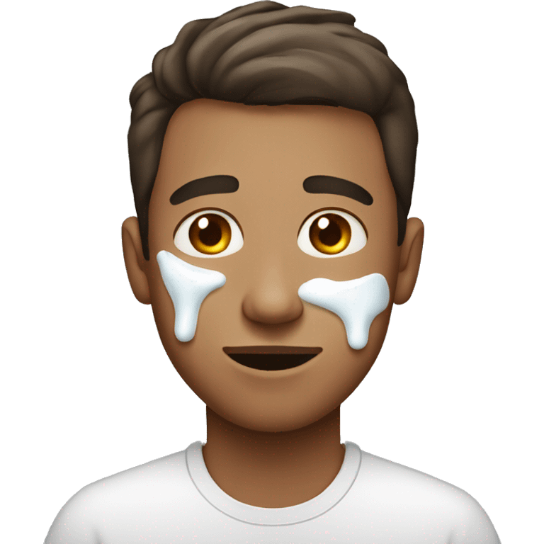 Guy with milk on face emoji