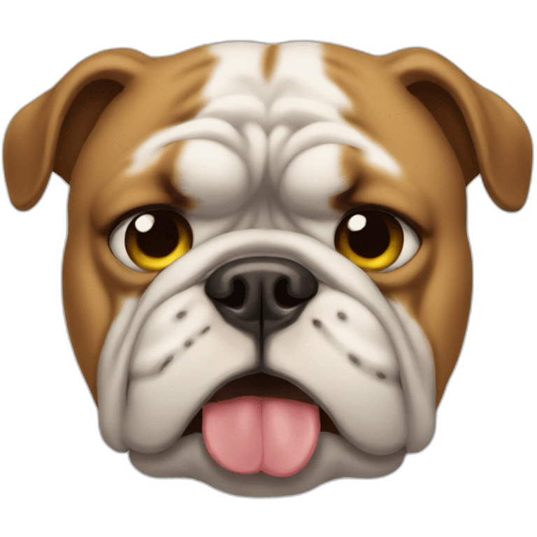 bulldog crying emoji