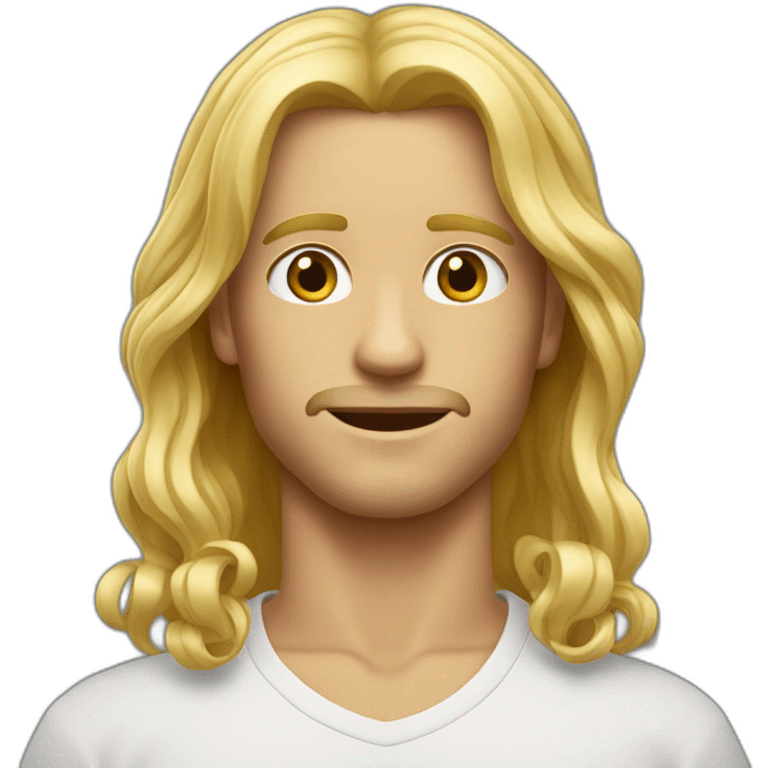 homme blond cheveux long emoji