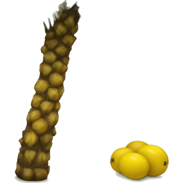 Realistic palm tree with yellow dates emoji