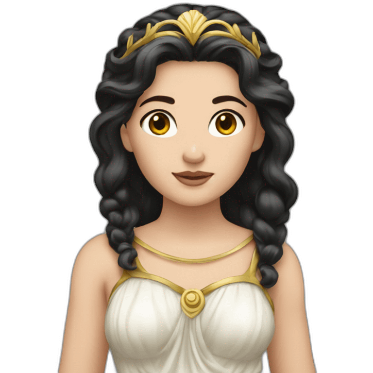 Diana roman goddess fair skin and dark hair emoji