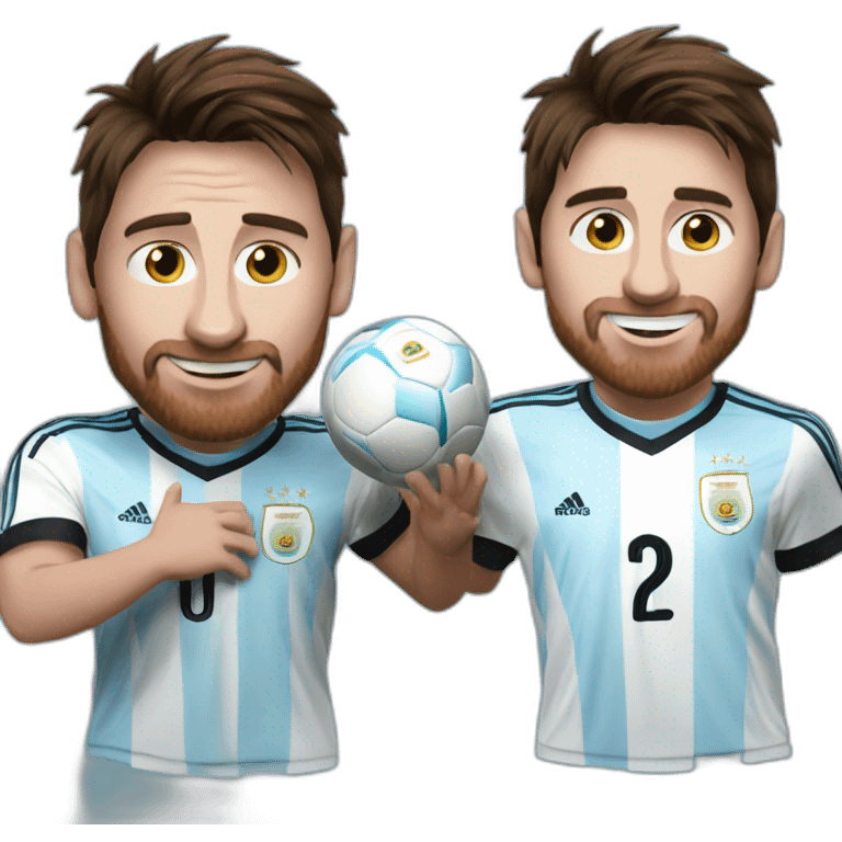 messi with argentina emoji