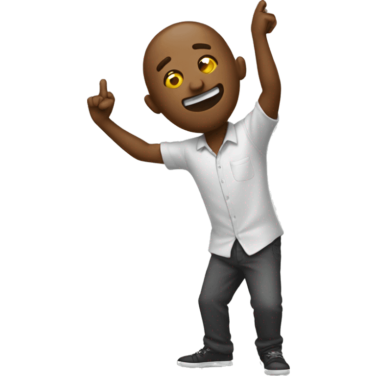 man doing dab emoji