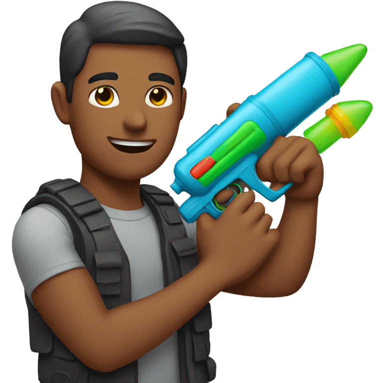 Man with water gun emoji