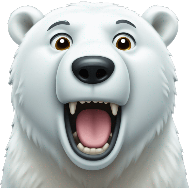 polar bear drooling  emoji