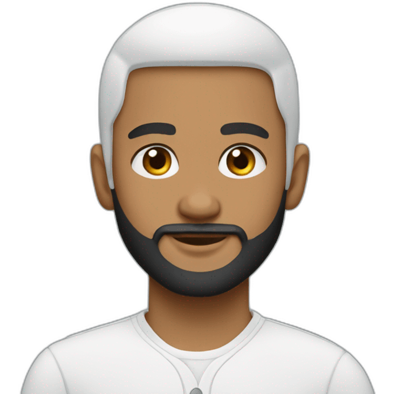 white muslim boy beard airpods emoji