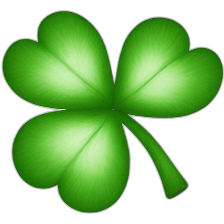 Shamrock with the white drawing depicting a knuckle emoji