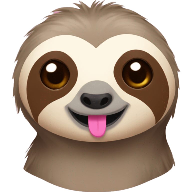 sloth with pink bow emoji