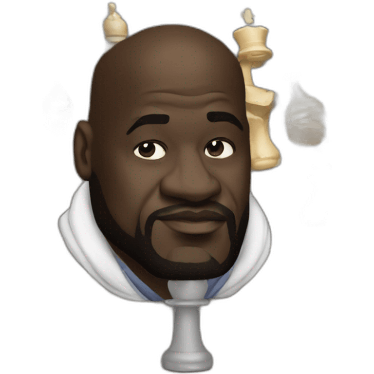 Shaq playing chess emoji