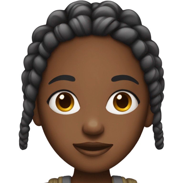 Black girl with braids emoji