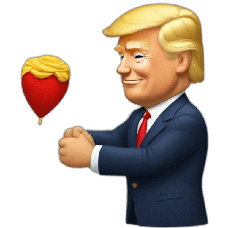 Donald Trump qui fait un doigt d'honneur emoji