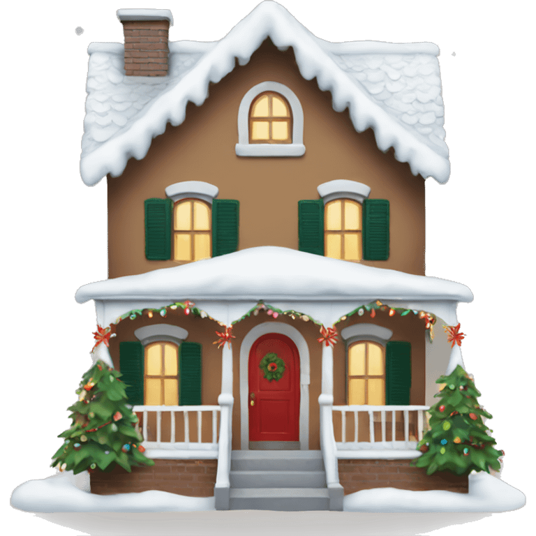 christmas house emoji