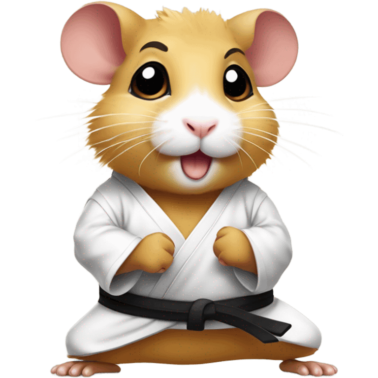 Hamster karate fighting emoji