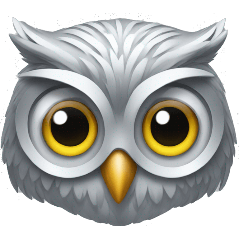 silver owl high resolution  emoji