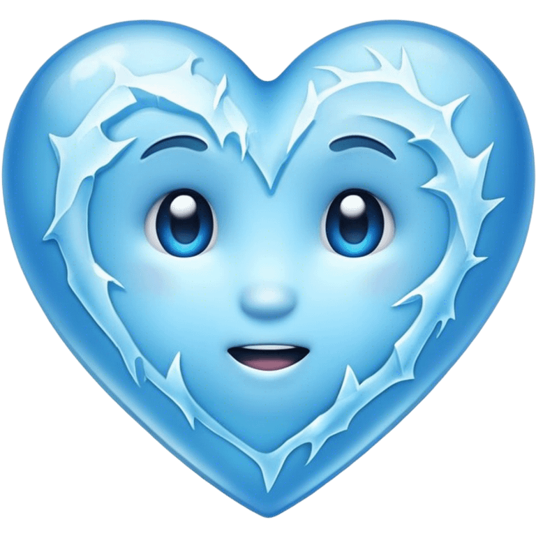 Make a frozen heart emoji emoji