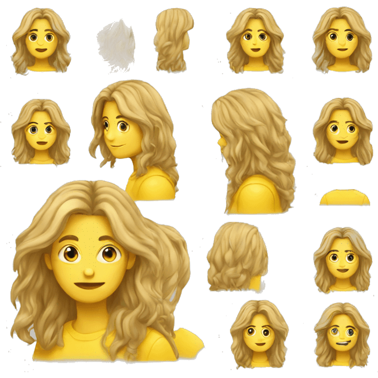 yound, long hair, yellow skin programmer emoji