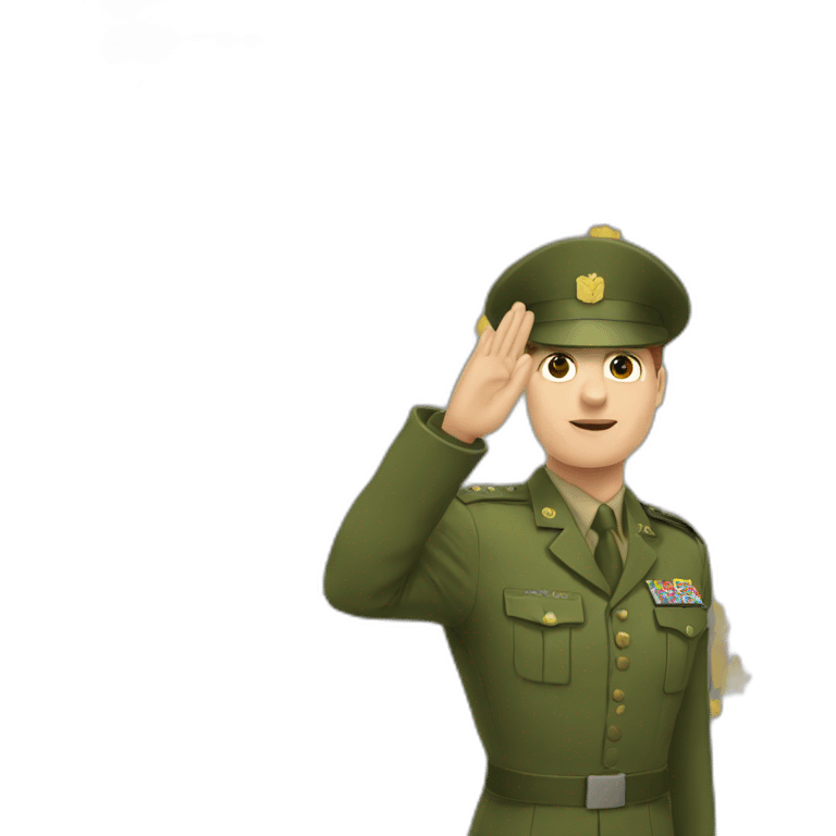 Military salute emoji