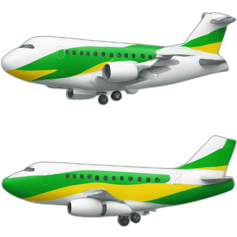 Brazil-flag airplane emoji