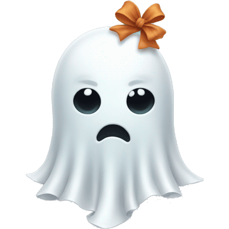 ghost with a bow emoji