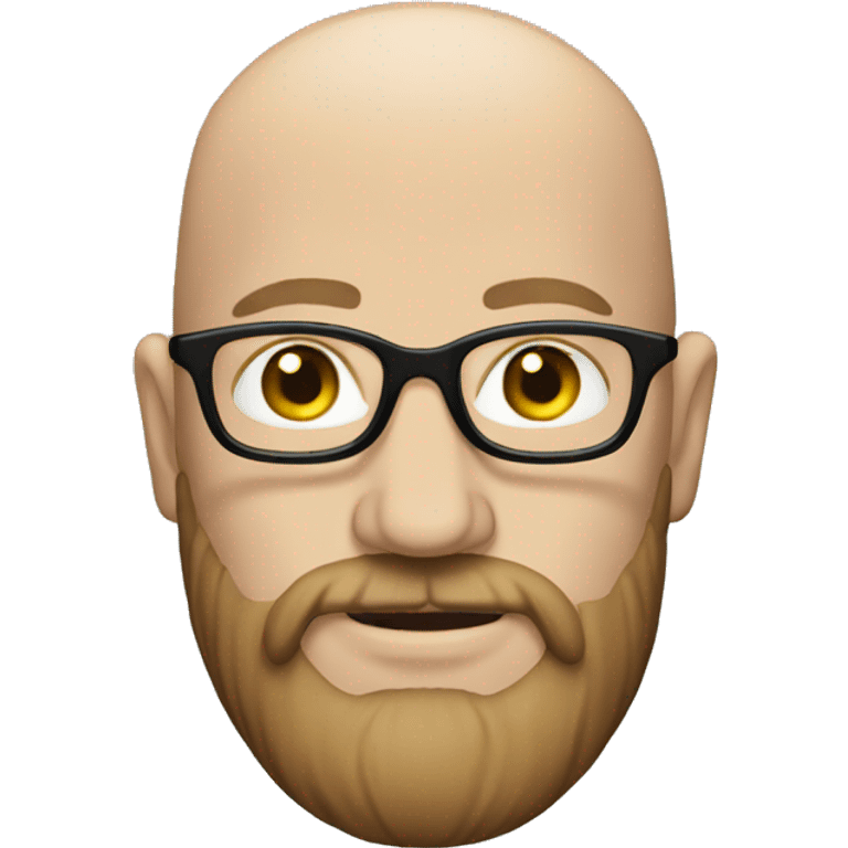 Bald white man with glasses and long brown beard emoji