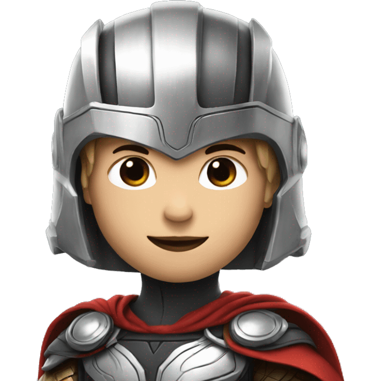 kid with thor helmet and heart eyes emoji