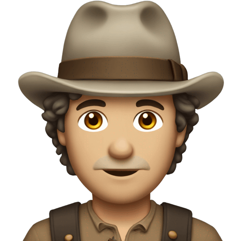 charles Ingalls brown hair and hat emoji