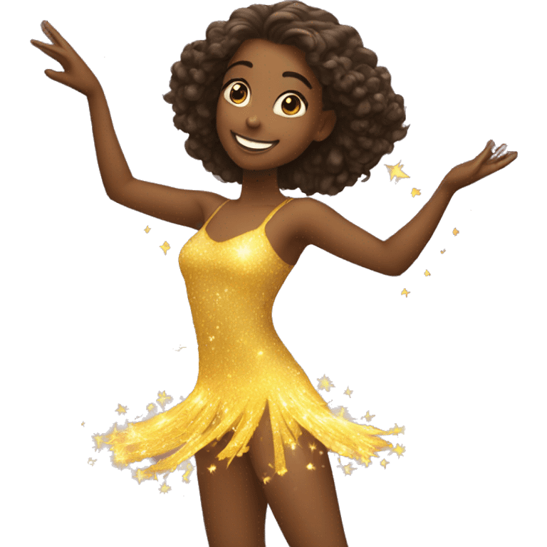 girl dancing with sparkles emoji