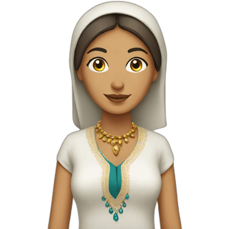 Moroccan woman with traditionnel dress emoji